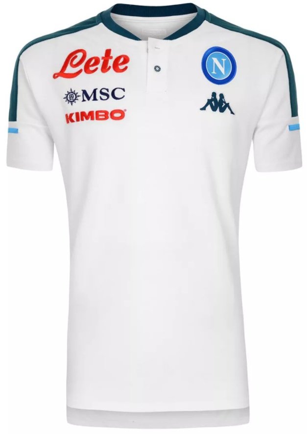 Camisa polo oficial Kappa Napoli 2020 2021 Branca